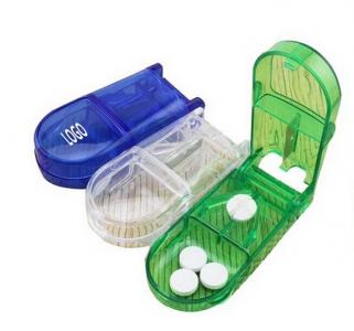 Mini Pill Box With Pill Cutter