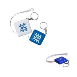 Retractable Square Tape Measure with Key Chain