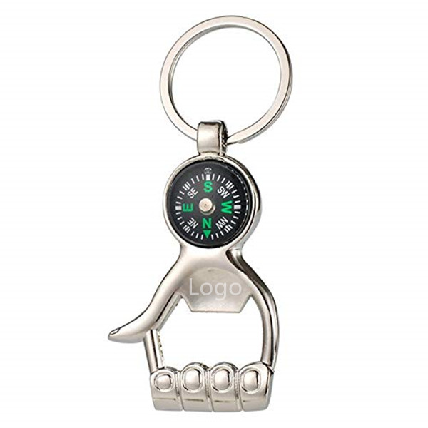 2-in-1 Metal Thumbs Up Keychain-EVKM6116