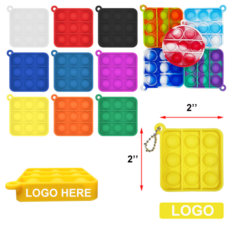 Square Push Pop Bubble Sensory Gadget Keychains Square Push Pop Bubble Sensory Gadget Keychains