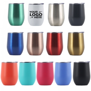 12 Oz. Insulated Travel Tumbler with Clear Lid