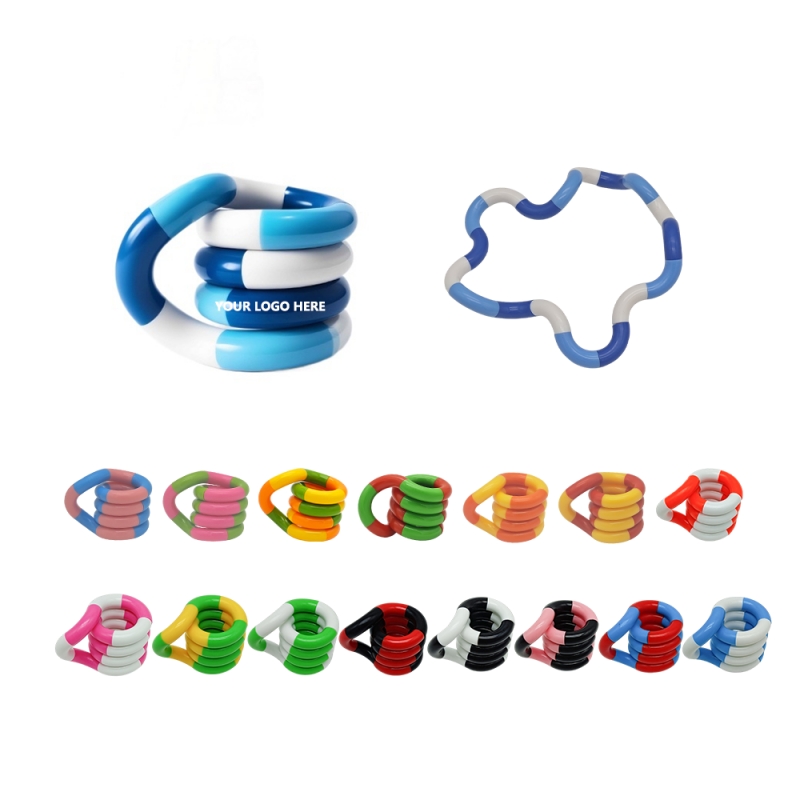 Colorful Fidget Twister Rings Stress Relief Toy