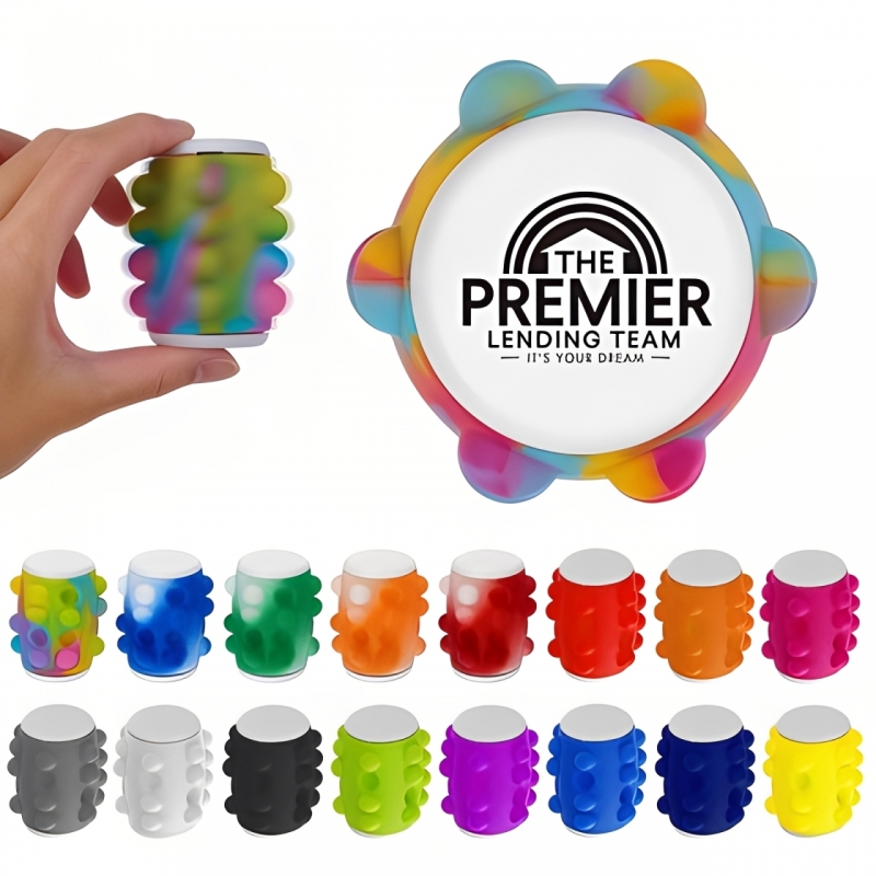 Round Push Pop Spinning Top