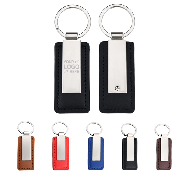 PU Leather Metal Car Keychain