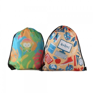 Full Sublimation 210D Polyester Drawstring Bags