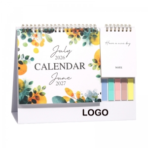 2026–2027 Desk Calendar with Sticky Notes