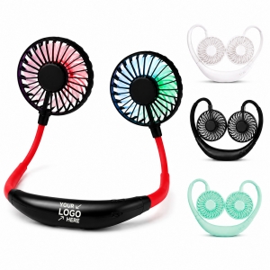 Rechargeable Neck Fan w/ LED Light