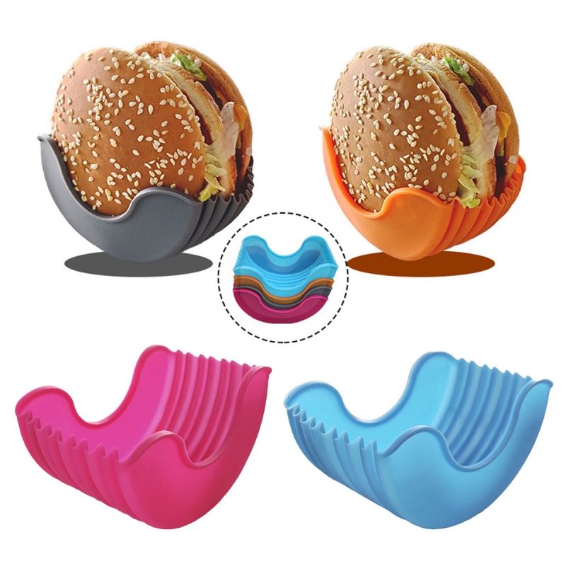 Silicone Hamburger Storage Container Silicone Hamburger Storage Container