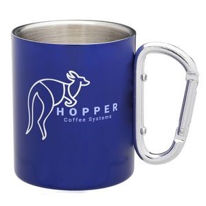 7oz Stainless Steel Camping Mug w/ Carabiner