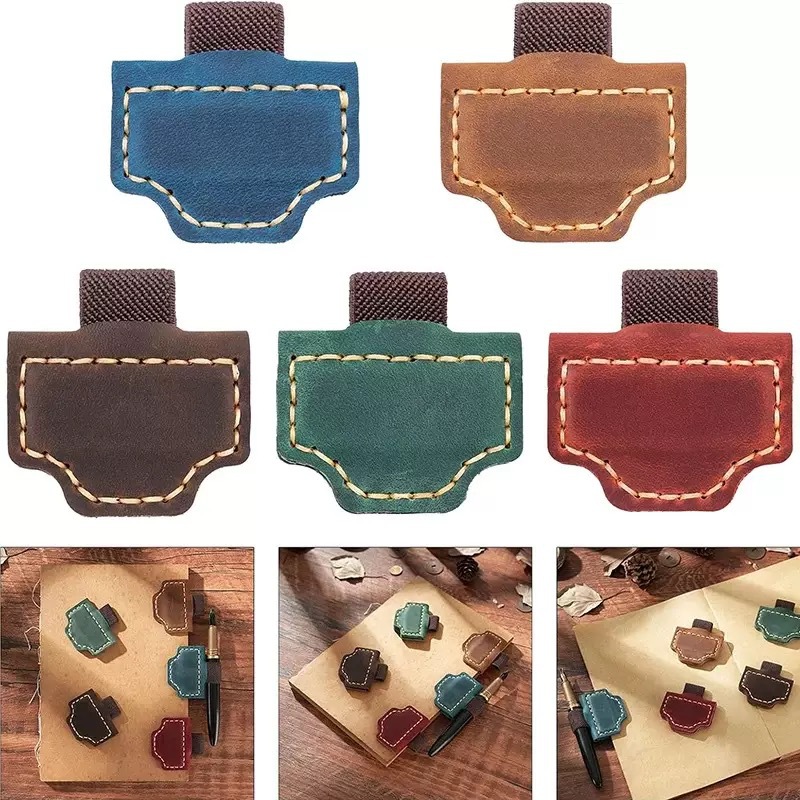Retro Leather Magnetic Clip Bookmark Retro Leather Magnetic Clip Bookmark