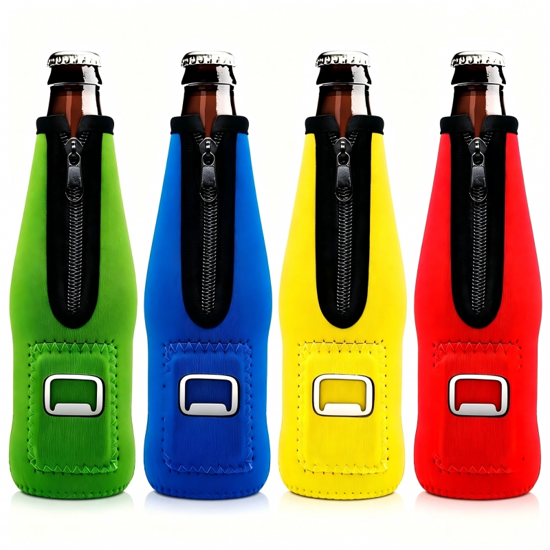 Cup Sleeve with Built-in Bottle Opener On Back|
