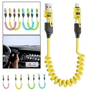 4-in-1 65W Fast Charging Spring Cable