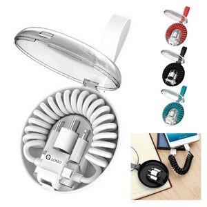3-in-1 Retractable Spring Charging Cable 3-in-1 Retractable Spring Charging Cable
